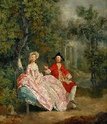 Thomas Gainsborough Lady and Gentleman in a Landscape (mk08) oil on canvas